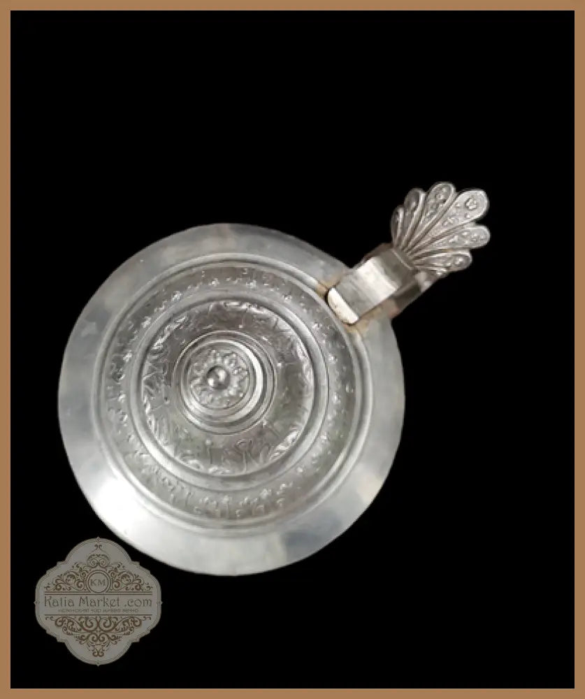 Стъклена халба с капак,вместимост 0,5L - antique
