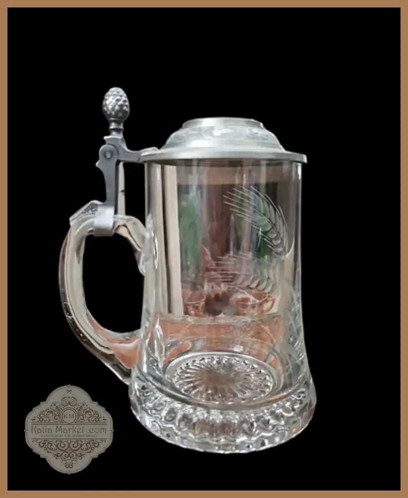 Стъклена халба с капак,вместимост 250mL (487)