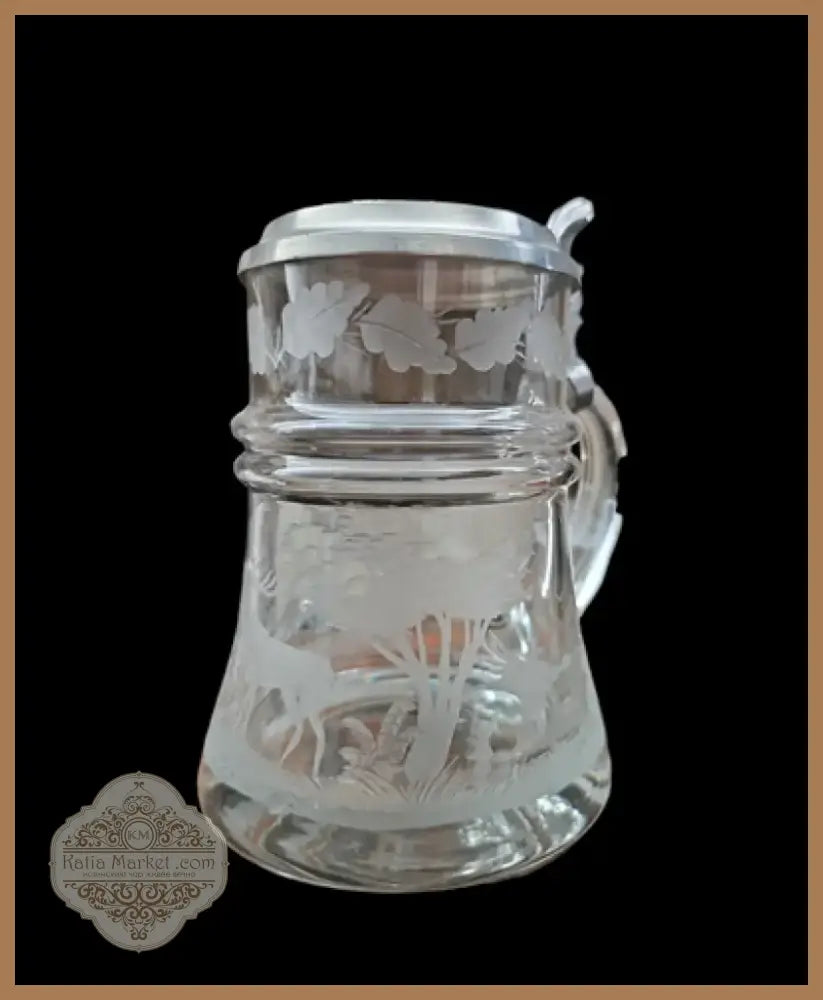 Стъклена халба с капак,вместимост 250mL (486)