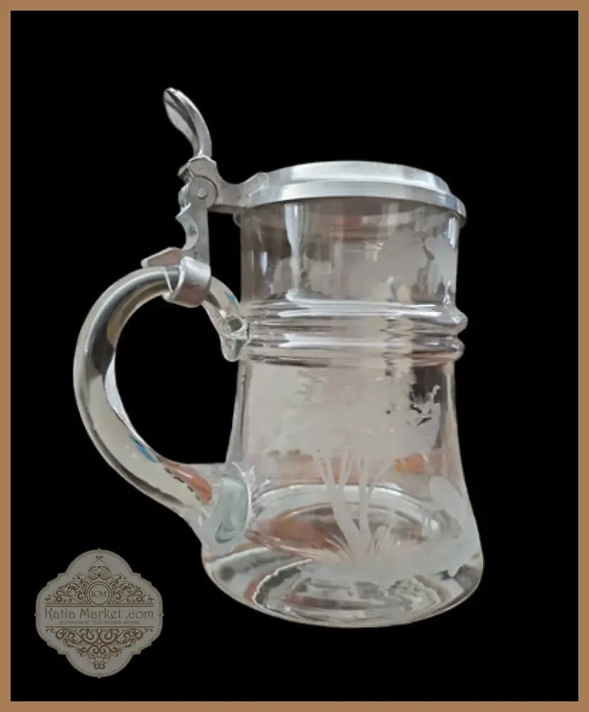 Стъклена халба с капак,вместимост 250mL (486)