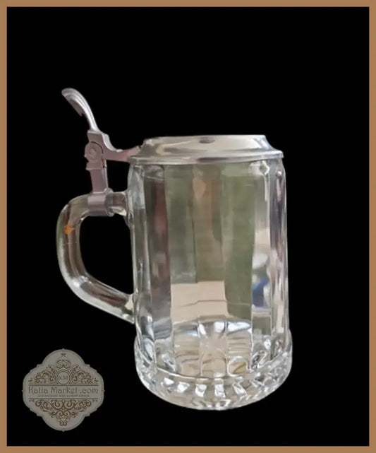 Стъклена халба с капак,вместимост 250mL (488)