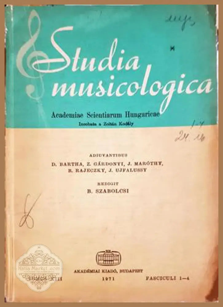 Studia Musicologica Academiae Scientiarum Hungaricae - Zoltán Kodály - Книга