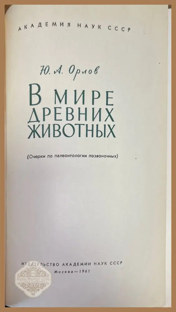 В мире древних животных - Ю. А. Орлов - Книги