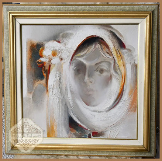 Васил Карадимов (1937-2022) ’Мечтание’ - масло върху лен подписана - antique