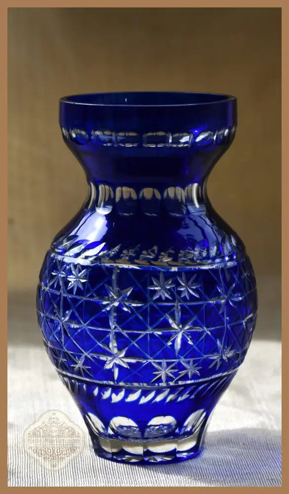 Ваза двуслоен кристал Бохемия винтидж - antique