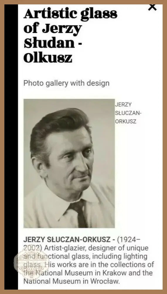 Ваза на Jerzy Słuczan-Orkusz (1924-2002) - antique