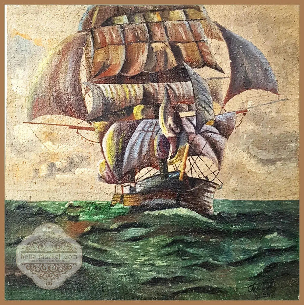 Ветроходен кораб - масло - Картина