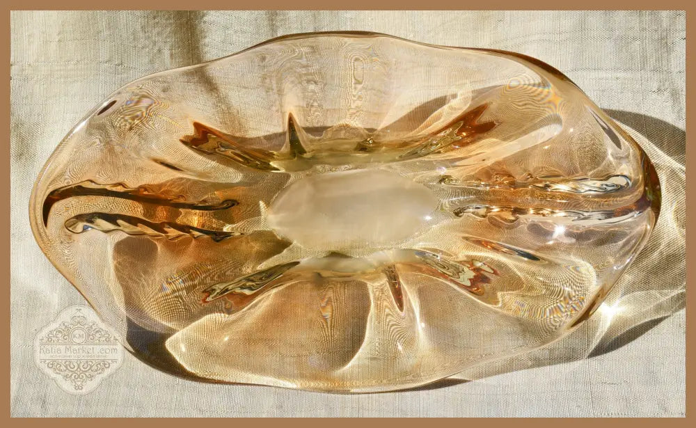 Vintage българско арт стъкло - centrepiece - antique