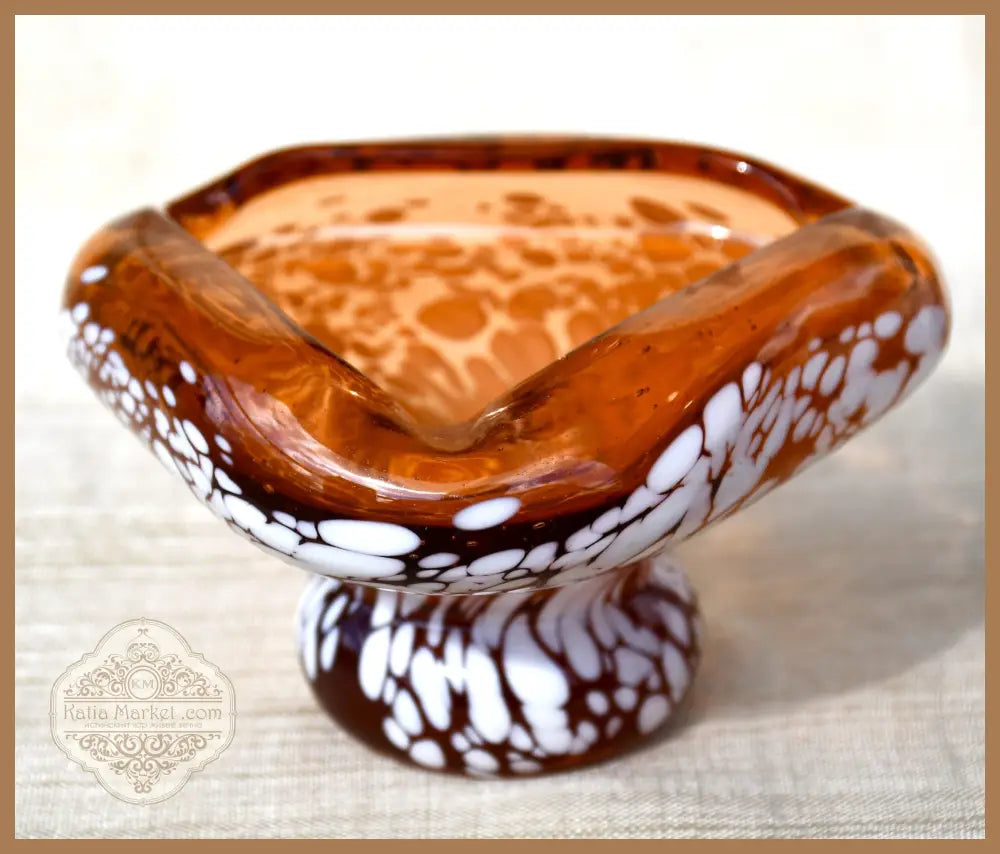 Винтидж art-glass пепелник/centrepiece - antique