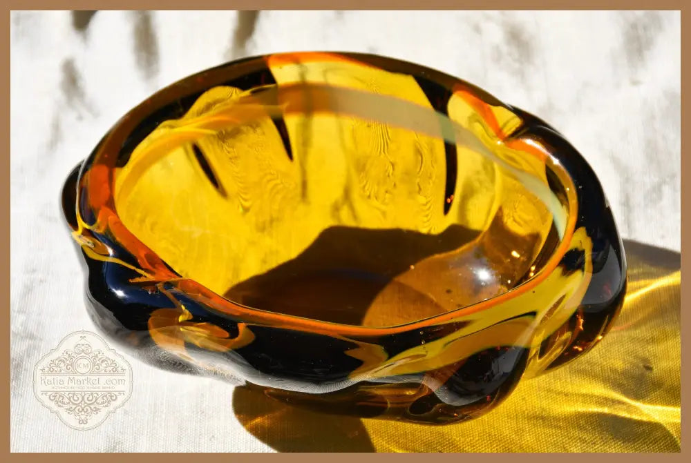 Винтидж art-glass пепелник/centrepiece от 1960-те - antique