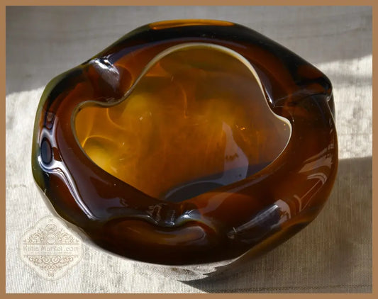 Винтидж пепелник - art glass - antique