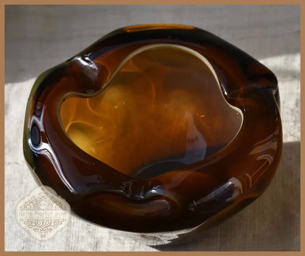 Винтидж пепелник - art glass - antique