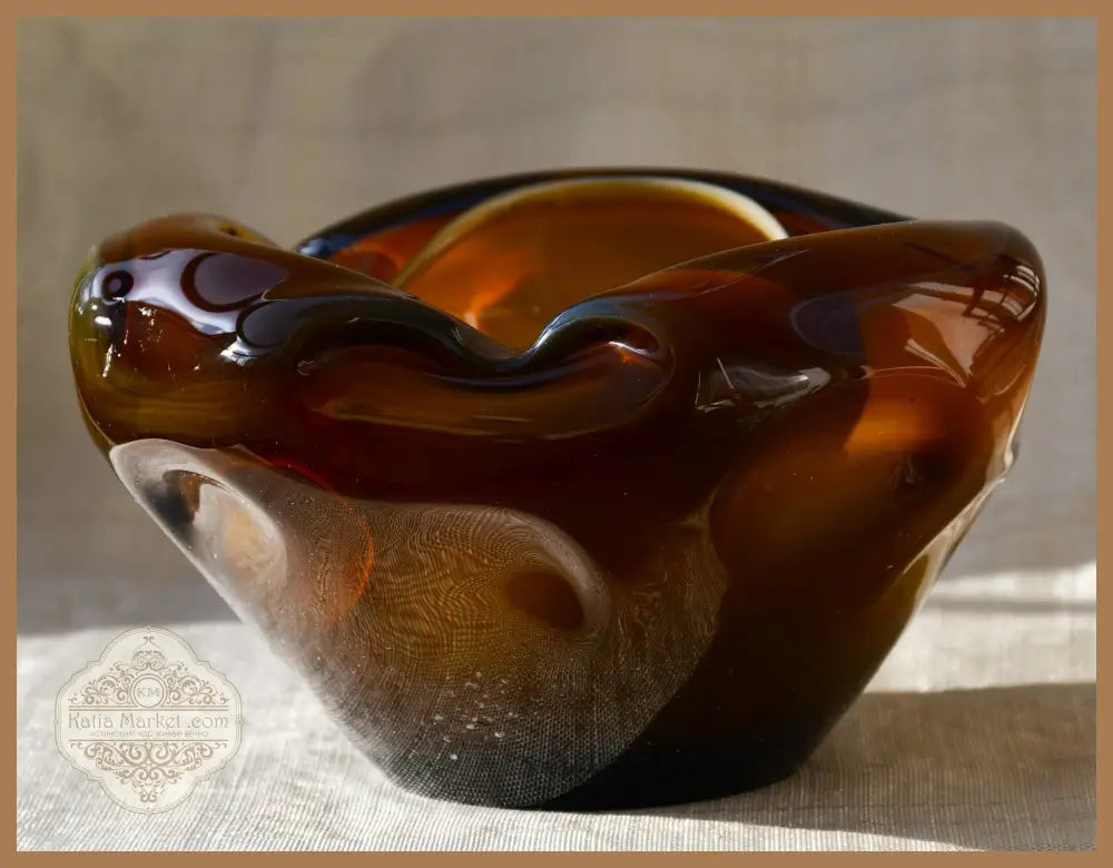 Винтидж пепелник - art glass - antique