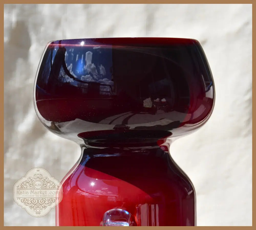 Винтидж полска art-glass ваза - antique