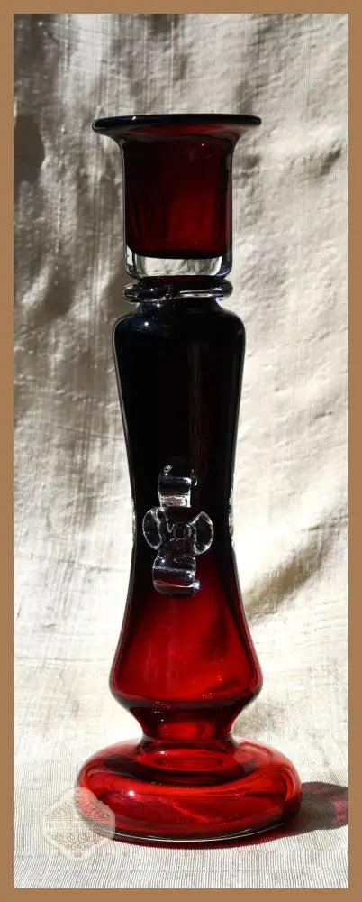 Винтидж полски art-glass свещник - antique