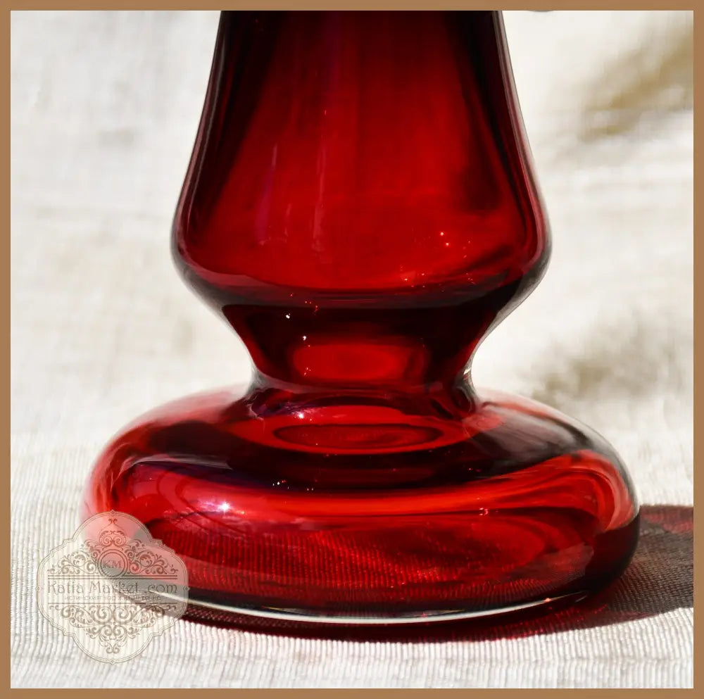 Винтидж полски art-glass свещник - antique
