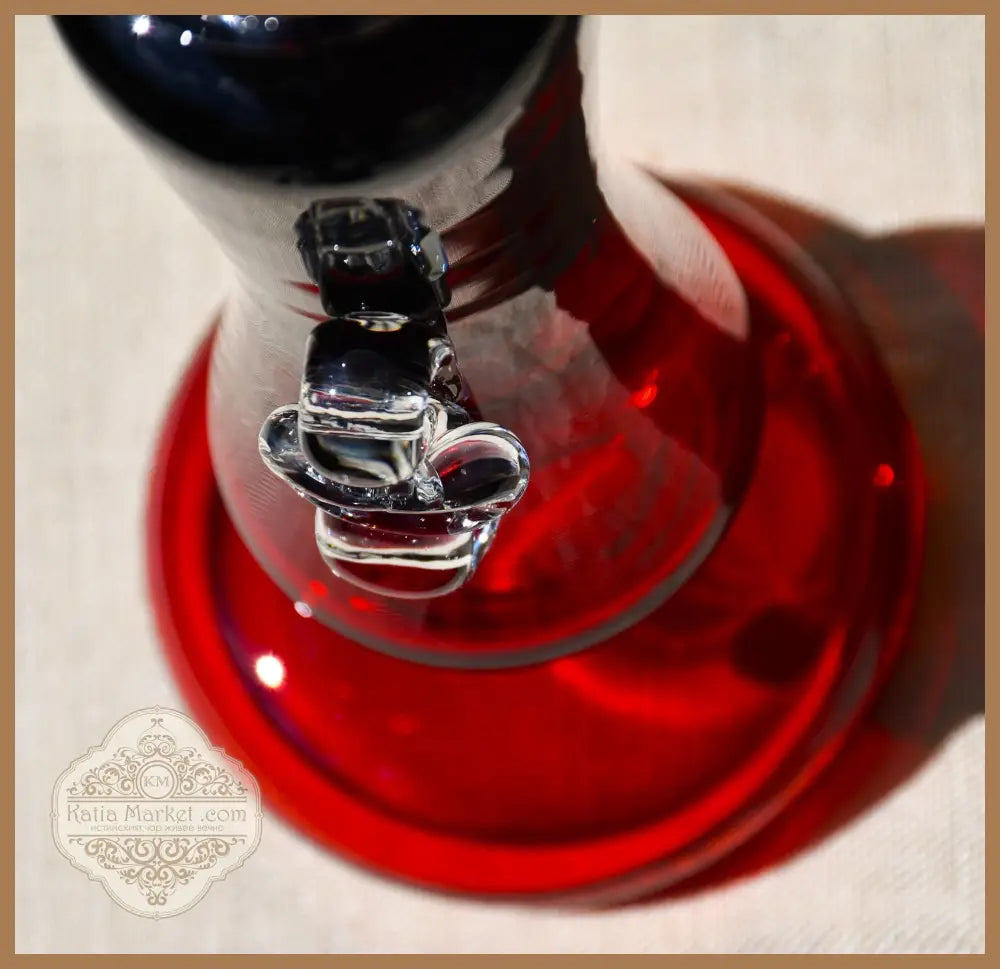 Винтидж полски art-glass свещник - antique