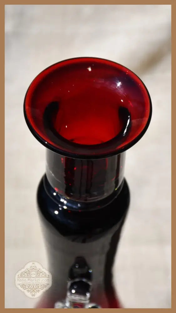 Винтидж полски art-glass свещник - antique