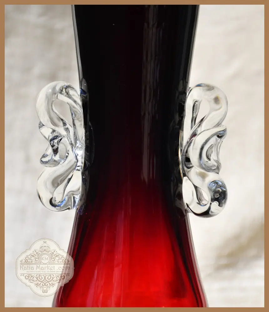 Винтидж полски art-glass свещник - antique