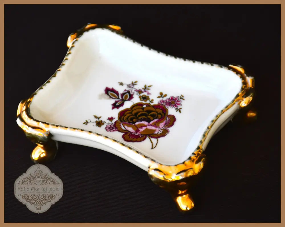Винтидж порцеланова поставка за пръстени - antique