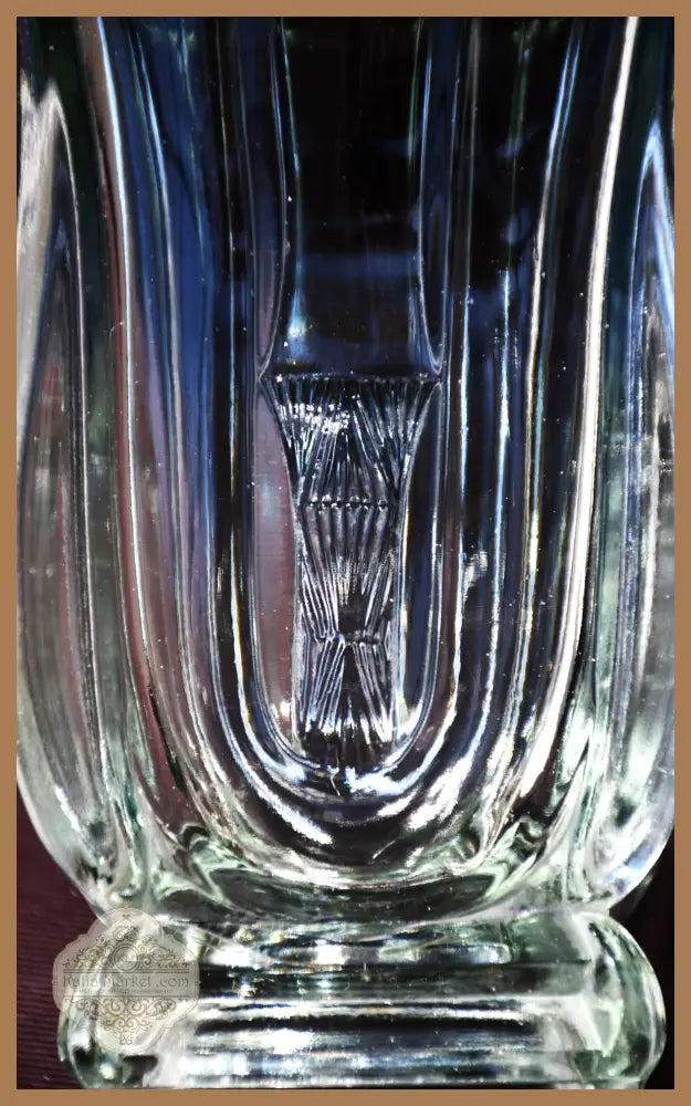 Walther Glass - модел ’ Sigrid ’ - Vintage ваза в стил Art Deco - antique